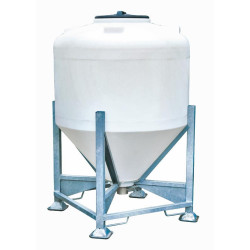 1,000 l feedstuffs silo with hatch on chassis  : p1135904
