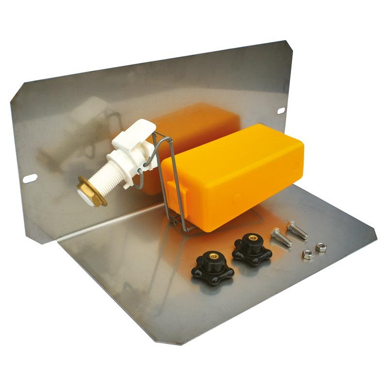 Float valve tap with protective plate for round SUPERBAC with strip rim : p1138303