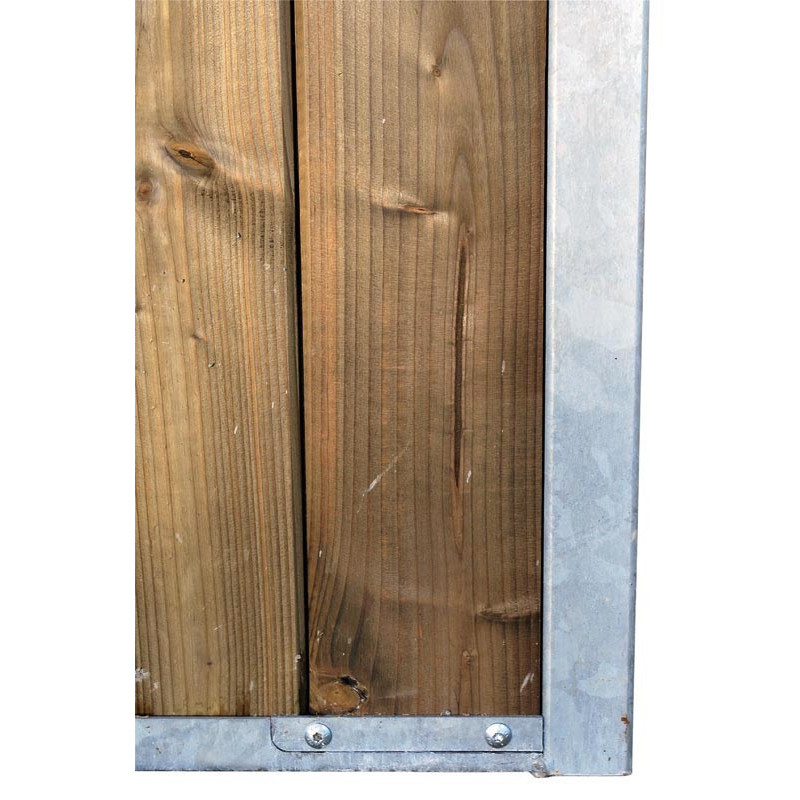 Barred box façade/wood L. 2.5 m (without door) : p1240101
