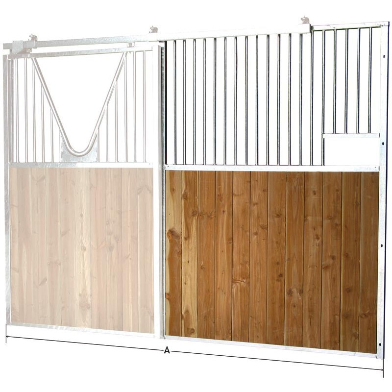 Barred box façade/wood L. 2.5 m (without door) : p1240101