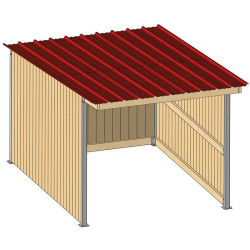Field shelter single slope roof SP 4x3 m : p1260110