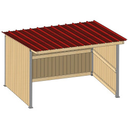 Field shelter single slope roof SP 3x4 m : p1260137