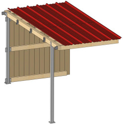 Field shelter extension single slope SP 3x4 m : p1260152